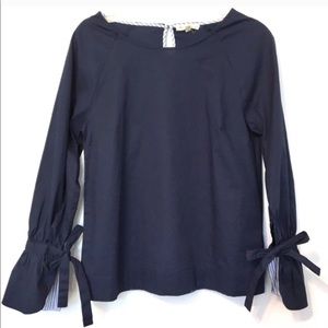 Jane and Delancey Bow tie long sleeves top S